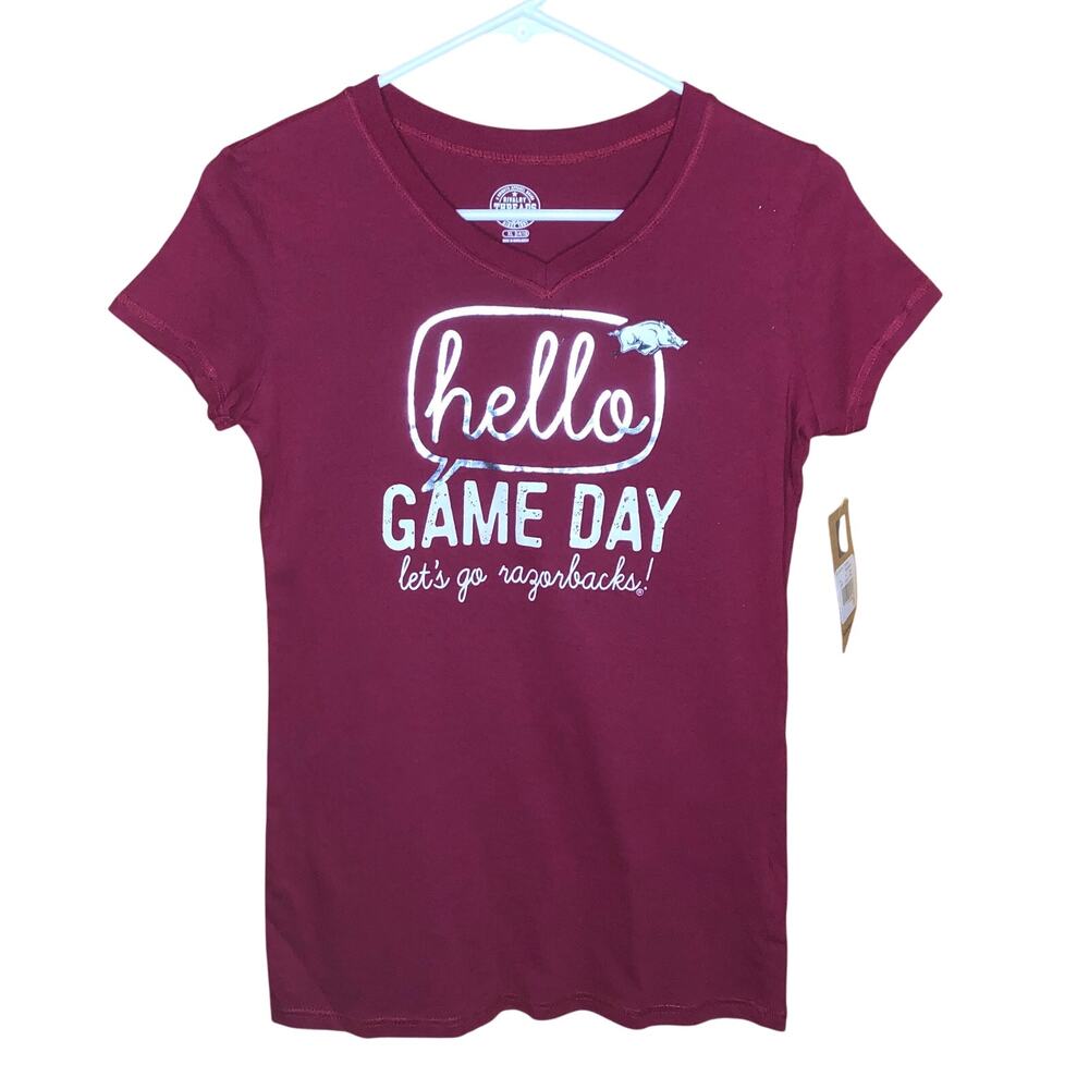 Arkansas Razorbacks Girls Game Day T-Shirt XL New